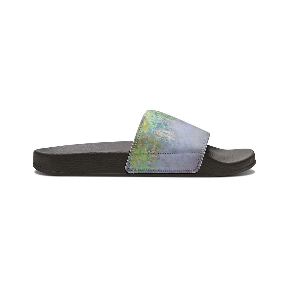 NEW Wisteria Women Floral Black Removable Strap Water Friendly Pool Slide Sandal - Picture 2 of 7